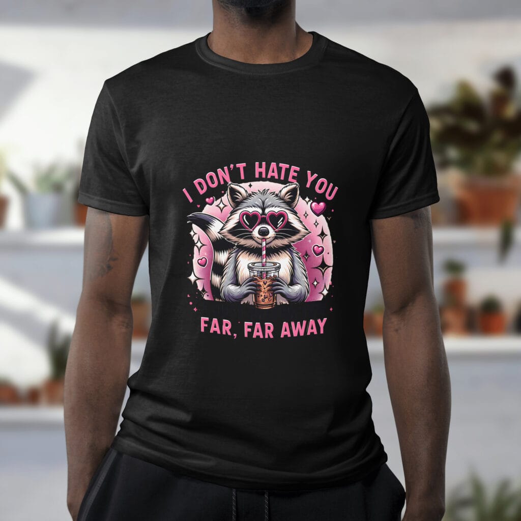 I don't hate you, i just prefer you far, far away tshirt design second