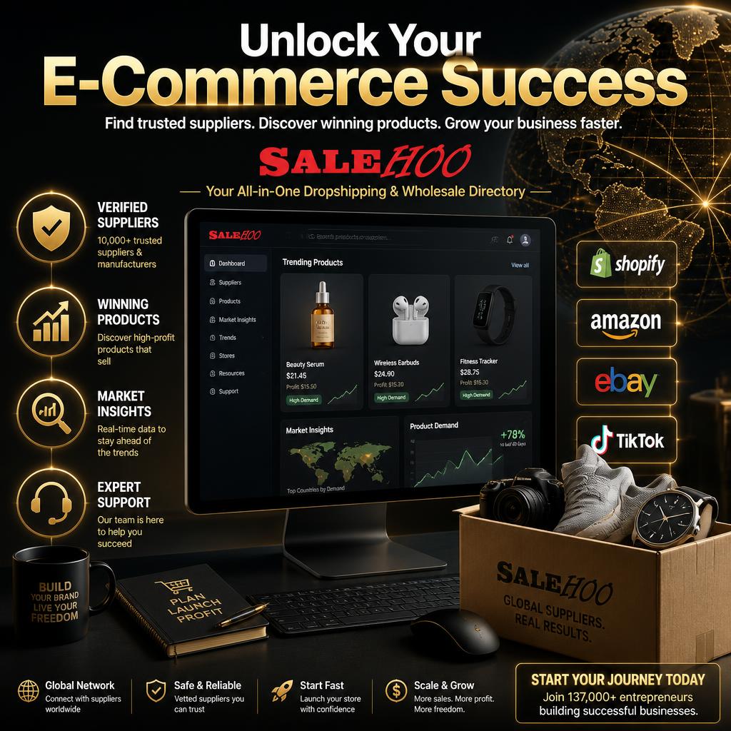 🔥 SaleHoo Review 2026: The Ultimate Supplier Directory Every New Dropshipper Needs to Succeed gpt image 2 Create a professional high conversion digital advertisement for SaleHoo — a tr 0 1
